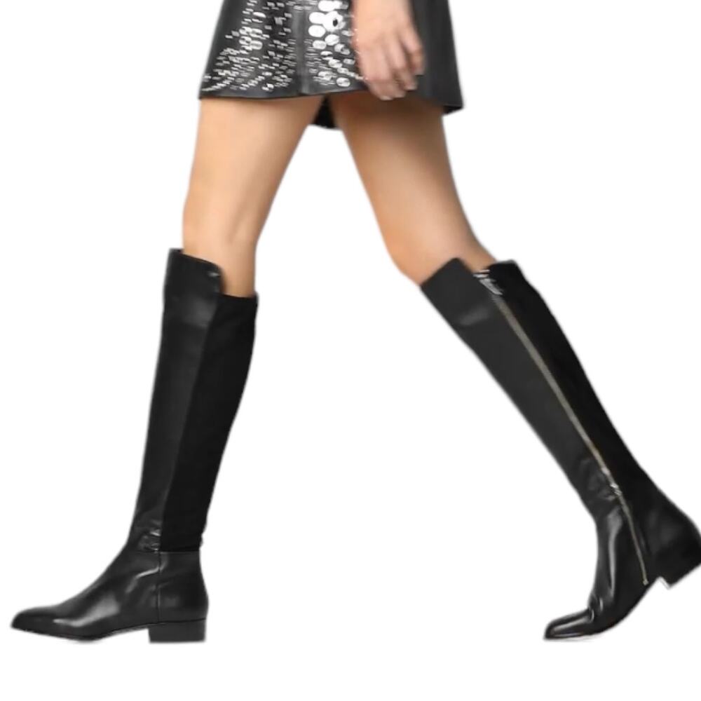 NWT Michael Kors Bromley Black OTK Riding Boots Women’s 5M - Picture 4 of 15